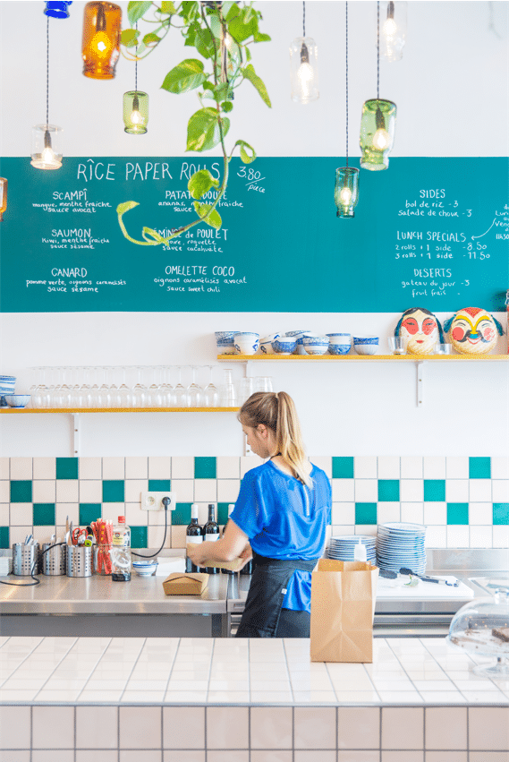 verkoop balie loempia's horeca commerce Brussel